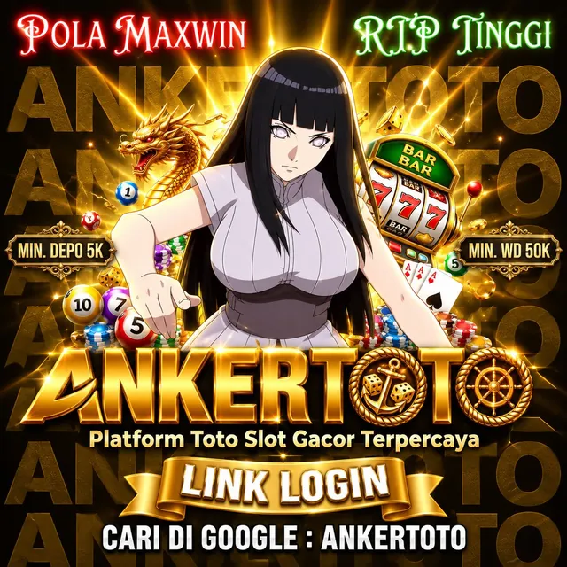 Banner Ankertoto link login dengan ilustrasi karakter berambut hitam